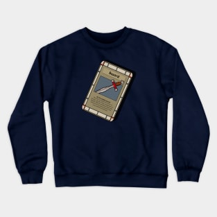 Sword Trading Card - Role Playing Game Crewneck Sweatshirt